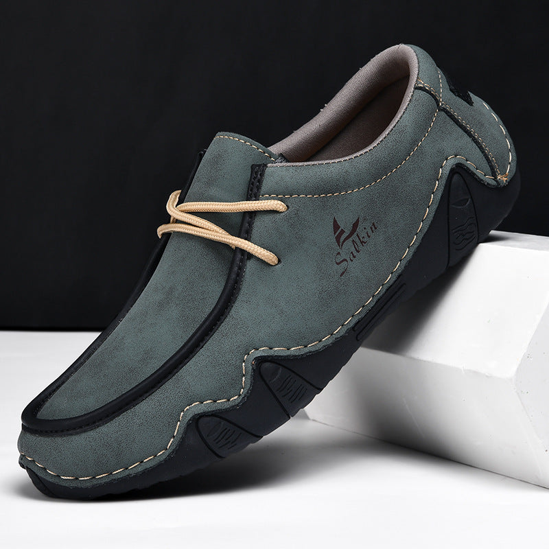 Fashion Handmade Leather Casual Men Shoes Design Sneakers
