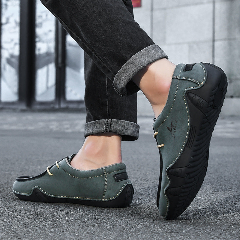 Fashion Handmade Leather Casual Men Shoes Design Sneakers