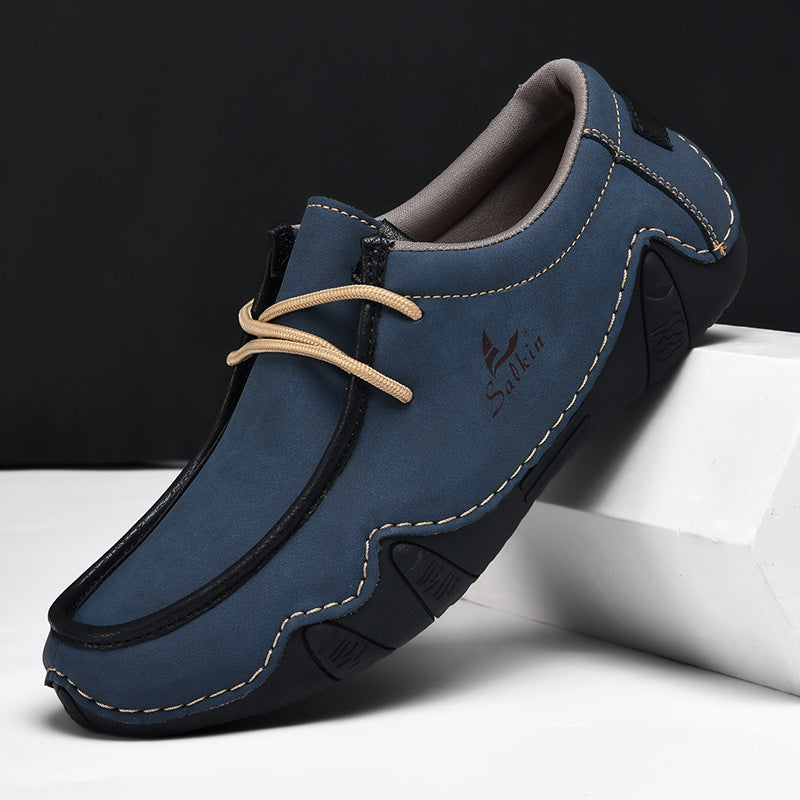 Fashion Handmade Leather Casual Men Shoes Design Sneakers