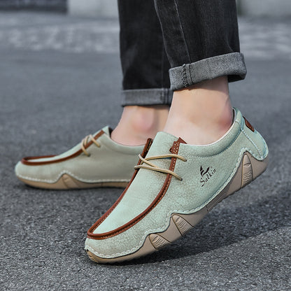 Fashion Handmade Leather Casual Men Shoes Design Sneakers