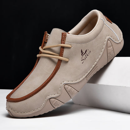 Fashion Handmade Leather Casual Men Shoes Design Sneakers